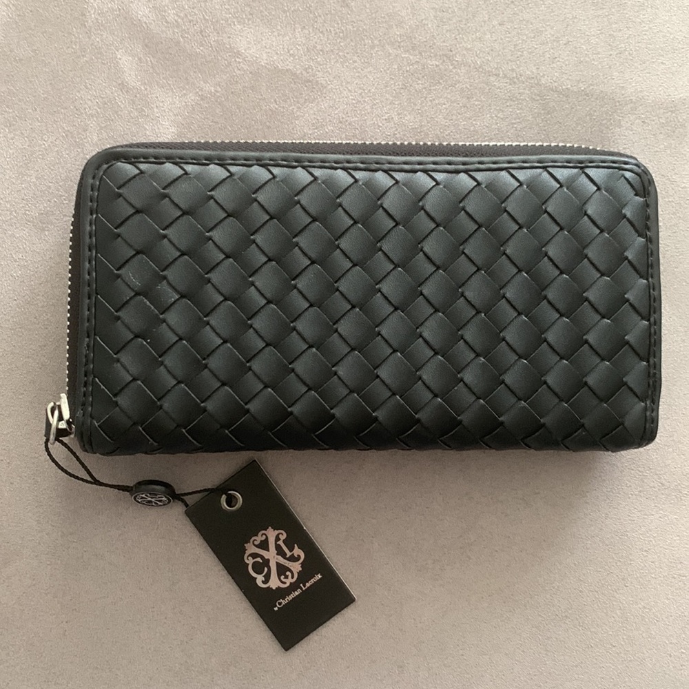 Christian Lacroix NWT Black Woven Wallet